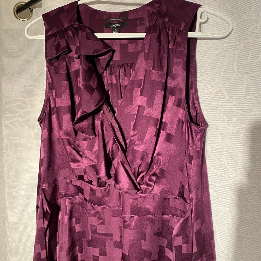 Jacobs Purple Size 10 silk dress.